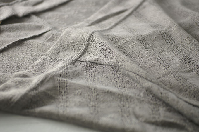 レースボーダードルマンカーディガン(グレー)6