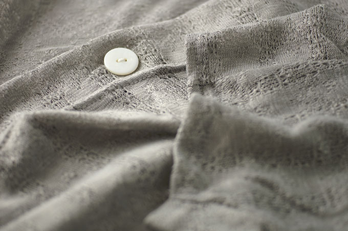 レースボーダードルマンカーディガン(グレー)7