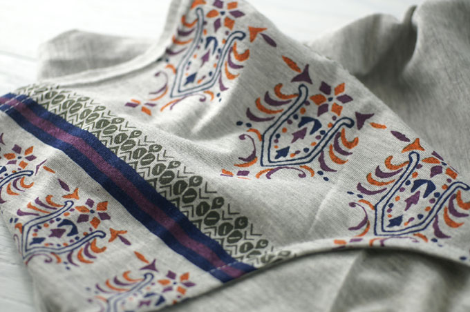 サリープリントチュニック(杢グレー)6